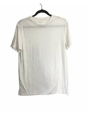 GOODFELLOW MENS WHITE CREW NECK SHORT SLEEVE T-SHIRT SIZE MEDIUM